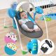 Balansoar pentru copii cu funcție de muzică,pliabil,albastru