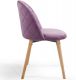 Set de scaune de masă din catifea, 2 buc - violet