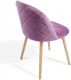 Set de scaune de masă din catifea, 2 buc - violet