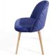 Set de 2 x  scaune de masă din catifea, albastru regal