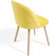 Set de 2x scaune de catifea, galben