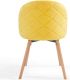 Set de 2x scaune de catifea, galben