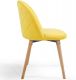 Set de 2x scaune de catifea, galben