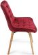 Set de scaune matlasate, roșu închis, 2 buc.