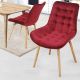 Set de scaune matlasate, roșu închis, 2 buc.