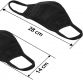 Mască din bumbac dublu strat - negru 2 buc