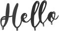 Cuier de perete cu cinci cârlige, Hello