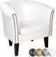 Fotoliu Chesterfield, 58 x 71 x 70 cm, alb