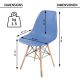 Set de 2x scaune de luat masă din plastic, albastru