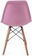 Set de 2x scaune de luat masă din plastic, roz