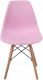 Set de 2x scaune de luat masă din plastic, roz