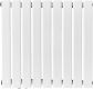 Radiator orizontal, conexiune centrală, 600 x 614 x 52 mm