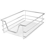JAGO Set de 2 sertare telescopice, 36 x 44 x 14 cm, cromat