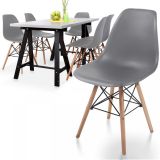 Miadomodo Set de 6 scaune de sufragerie cu scaun din plastic