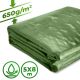 Prelată JAGO 650 g / m², ochiuri din aluminiu,verzi, 5 x 8 m