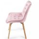 MIADOMODO Set 2 scaune de sufragerie capitonate,roz