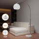 Jago Lampă de podea Jago Arc, alb, 130 - 180 cm