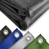 JAGO Prelata 650 g/m², ochiuri de aluminiu, negru, 2 x 3 m