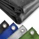 JAGO Tarpaulin 650 g/m², cu ochiuri de aluminiu, negru, 5 x