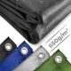 JAGO Tarpaulin 650 g/m², cu ochiuri de aluminiu, negru, 5 x