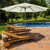 MIADOMODO Umbrelă de soare cu mâner 250 cm, crem