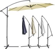 MIADOMODO Umbrelă pliabilă cu mâner, 300 cm, bej