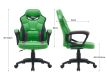 Scaun de birou ergonomic, verde cu elemente mov