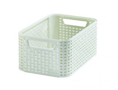 Cutie de depozitare Polyrattan STYLE - S cream CURVER
