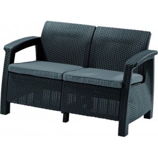 Canapea CORFU LOVE SEAT - antracit