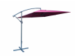 Umbrela pătrată din metal - visiniu 270 x 270 cm