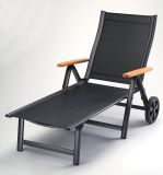 Șezlong de grădină înclinat  ASS COMFORT-antracit+negru