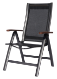 Scaun de grădină - reglabil ASS COMFORT - antracit + negru