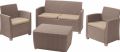 Set de grădină CORONA + BOX cappuccino