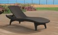 Șezlong polyratan PACIFIC maro