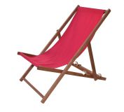 Șezlong clasic din lemn Bahama , roșu