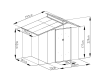 Casa de grădină OSCAR E-B, 229 x 292 x 193 cm