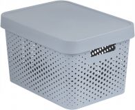 Cutie de depozitare INFINITY DOTS - 17 L, gri
