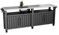 Dulap de grădină Unity Chef, grafit, 237 cm